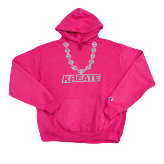 Pink Silver Chain Hoodie